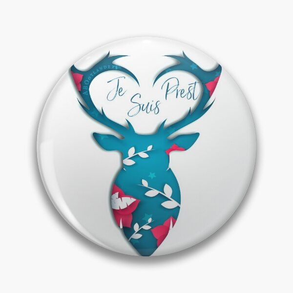 Item preview, Je Suis Prest Stag head designed and sold by ABOotlanders.