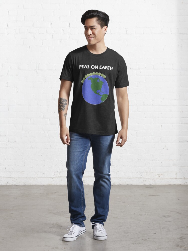 Alternate view of Peas On Earth Essential T-Shirt
