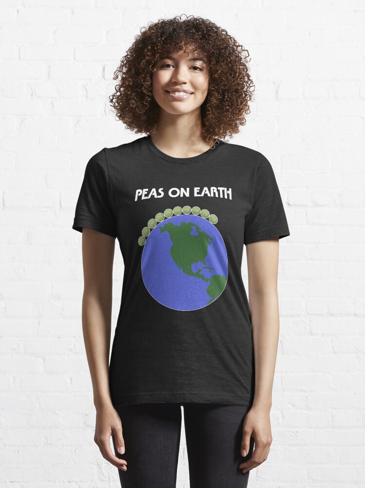 Alternate view of Peas On Earth Essential T-Shirt