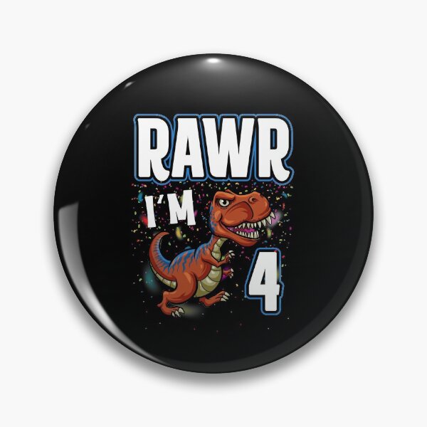 Item preview, Rawr Im Four - Dinosaur Birthday designed and sold by Meliafroggy.