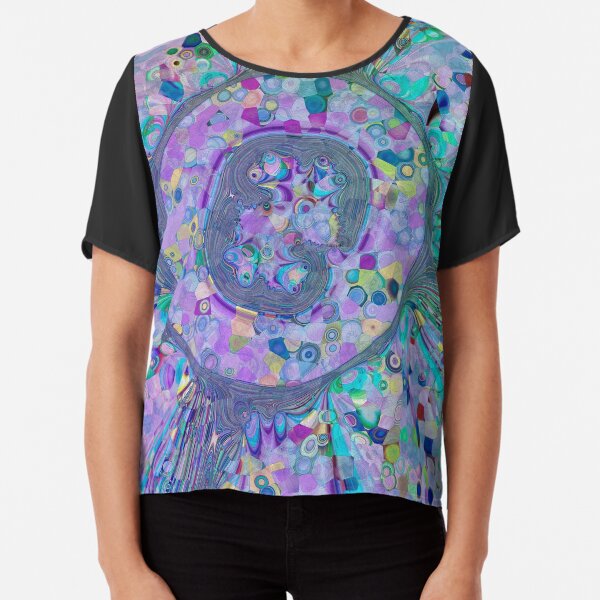 Fractal Storms 3 Chiffon Top