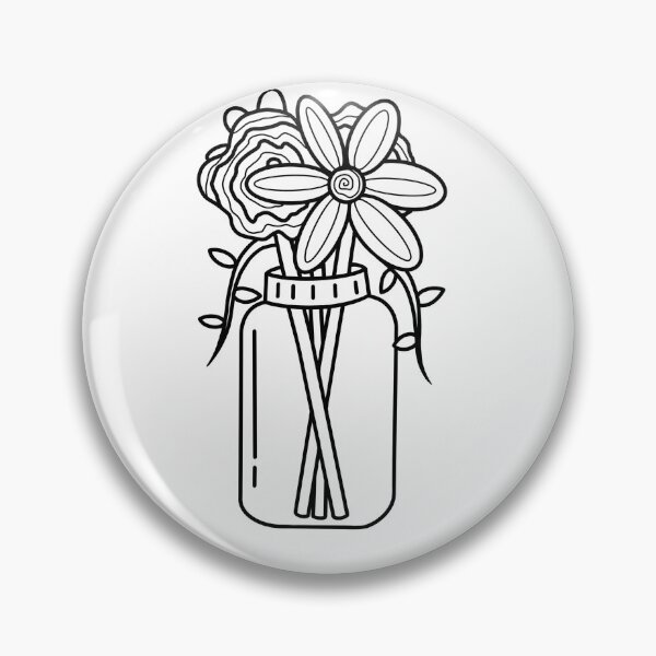 Item preview, Wedding Love Flowers in Mason Jar Outline designed and sold by BeeArtBoutique.