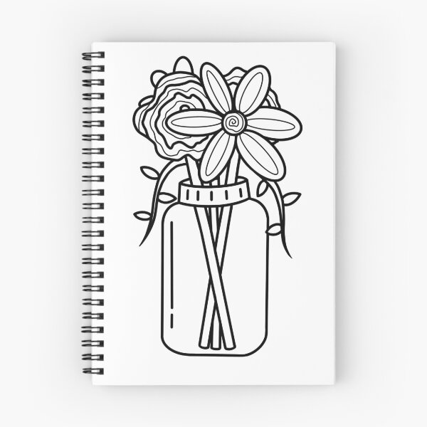 Item preview, Wedding Love Flowers in Mason Jar Outline designed and sold by BeeArtBoutique.