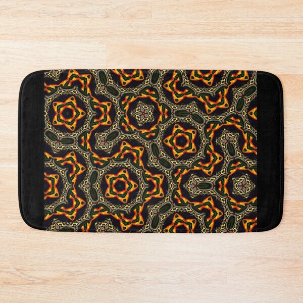 Item preview, Black. Gold. Green. Tessellation. Geometrical. Swirling Repeat Pattern  designed and sold by shirtdan.