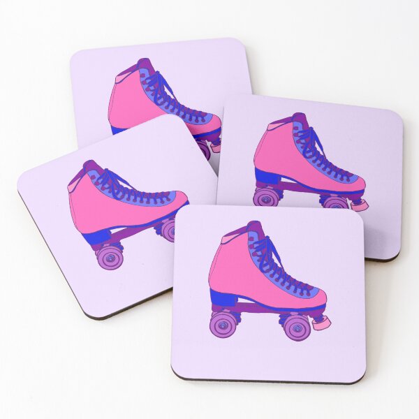 Item preview, Vivid Pink/Blue Roller Skates designed and sold by Katie Arpino.