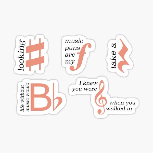 Musik Wortspiele Sticker