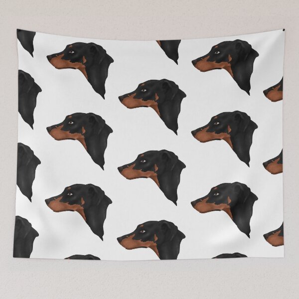 Item preview, Black and tan natural ears Doberman designed and sold by GnomelyDragon.