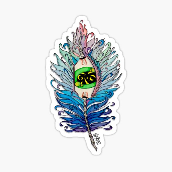 Eye See Feather Quill Sticker