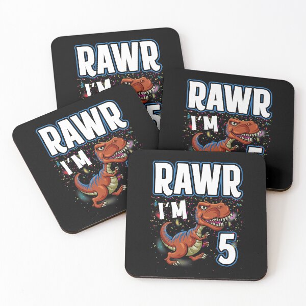 Item preview, Rawr Im Five - Dinosaur Birthday designed and sold by Meliafroggy.