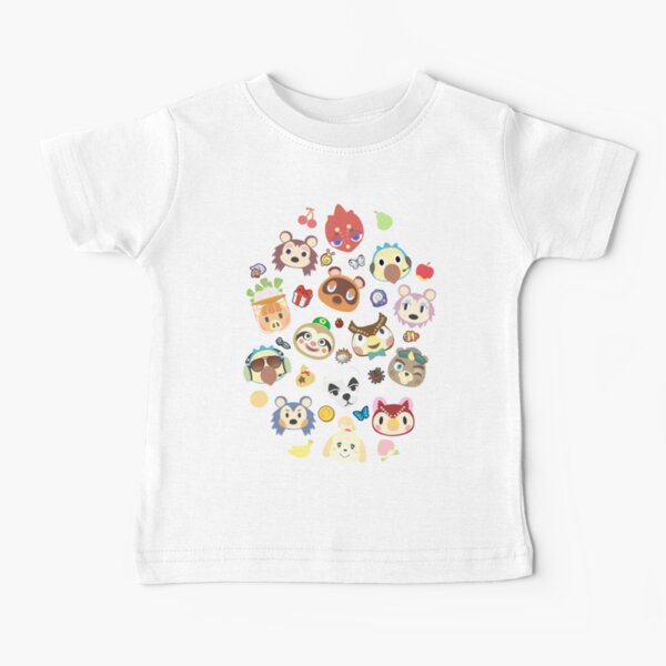 animal crossing cute villagers Camiseta para bebés