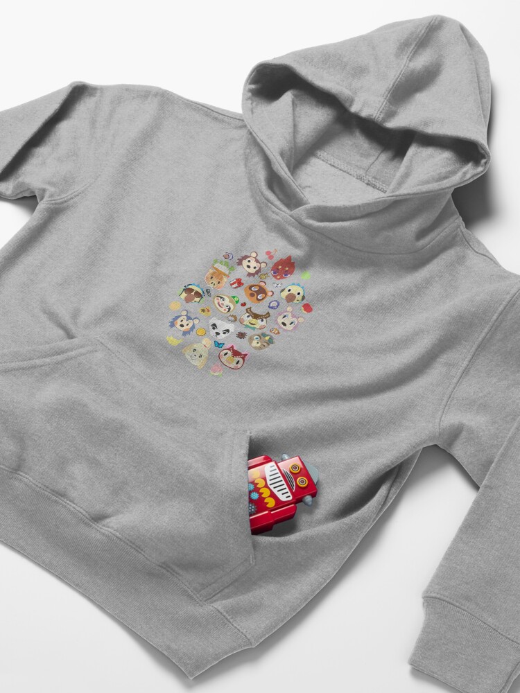 Alternate view of animal crossing cute villagers Kids Pullover Hoodie