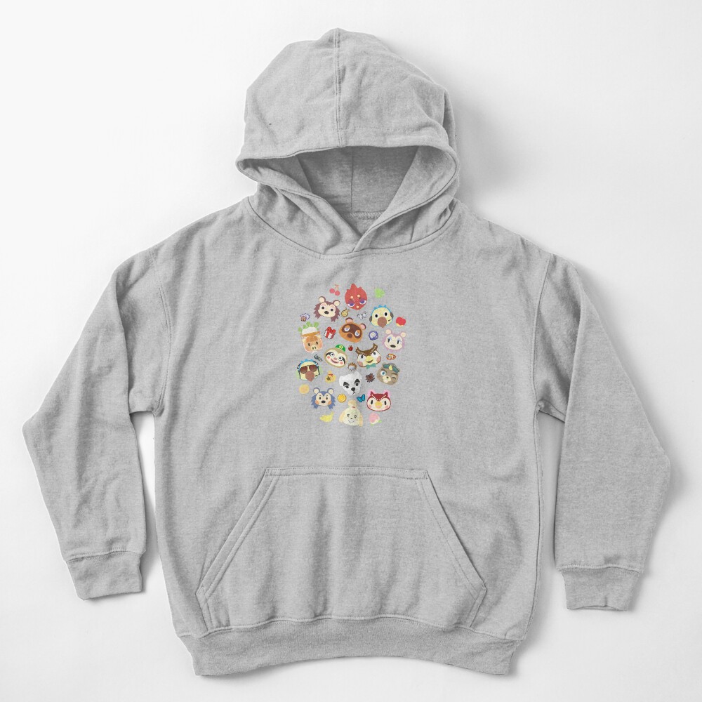 animal crossing cute villagers Kids Pullover Hoodie