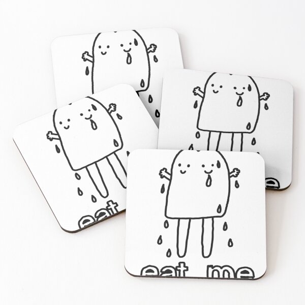 Item preview, Eat Me Cartoon Ice Pop Cute Text Words “Eat Me” Playful Cute Kuwaiti Silly Cartoonie Toon Anime Nerd Geek designed and sold by shopwoodie.