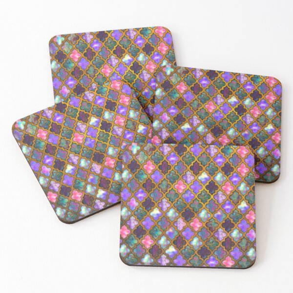 Item preview, Moroccan tiles iridescent pattern cells designed and sold by Red Witch Art.