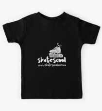Skatescool Green Tee - white logo Kids Tee