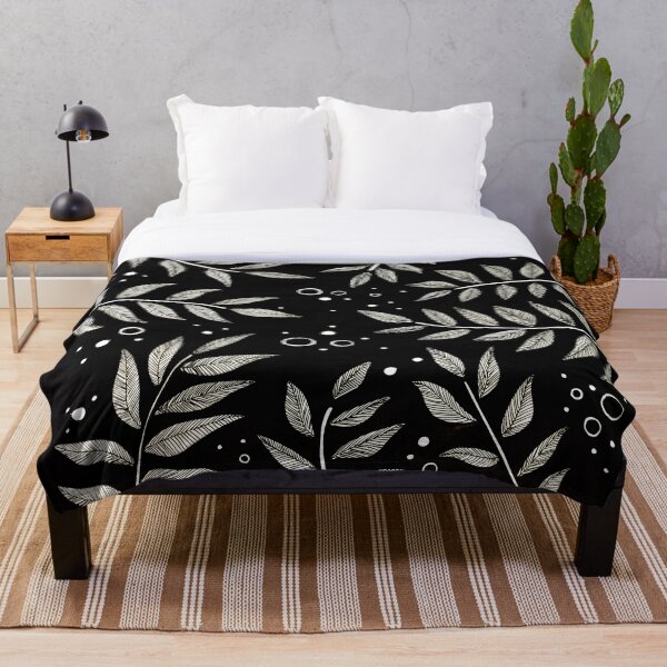 Item preview, Modern Black and White Leaves designed and sold by apandey.