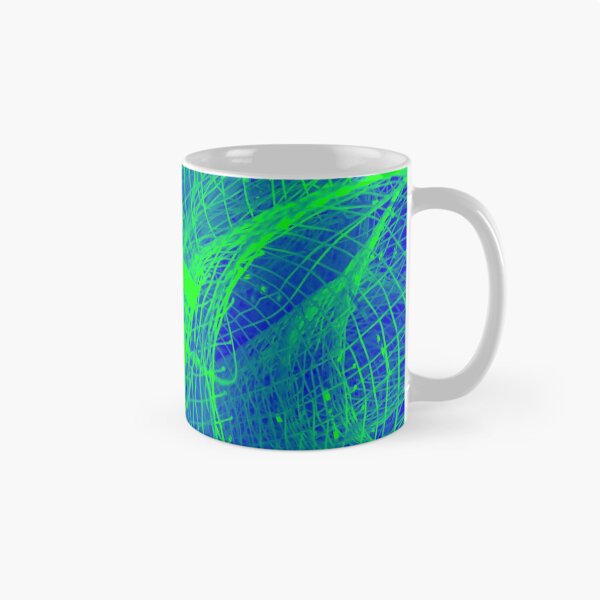 Item preview, Neon Green Blue Mesh Pattern designed and sold by wildjellybeans.