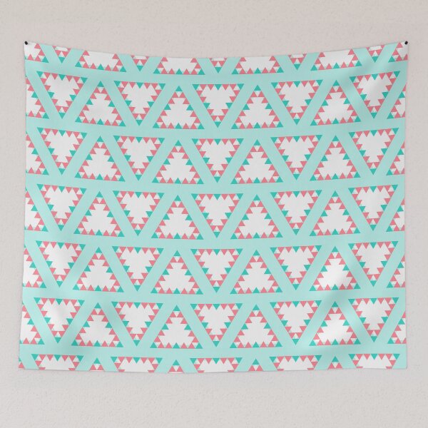 Item preview, Pastel Pink and Blue Geometric Summer Triangles designed and sold by shadowbright.