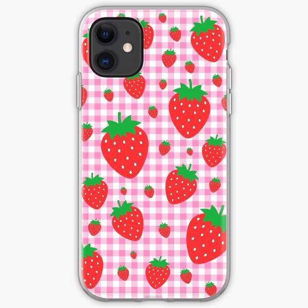 strawberry pattern iPhone Soft Case
