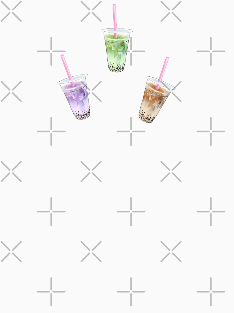 Imagen 7 de 7, Camiseta clásica con la obra Lindo juego de té con leche Boba en acuarela, diseñada y vendida por emmaherren.