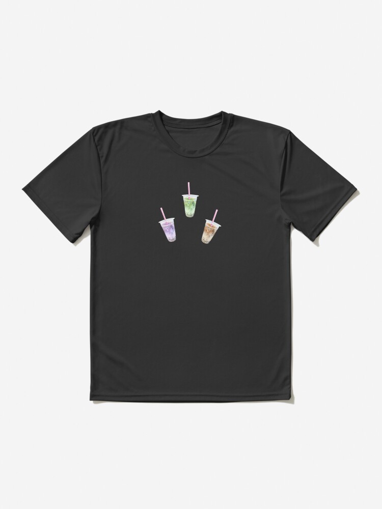 Imagen 2 de 7, Camiseta deportiva con la obra Lindo juego de té con leche Boba en acuarela, diseñada y vendida por emmaherren.