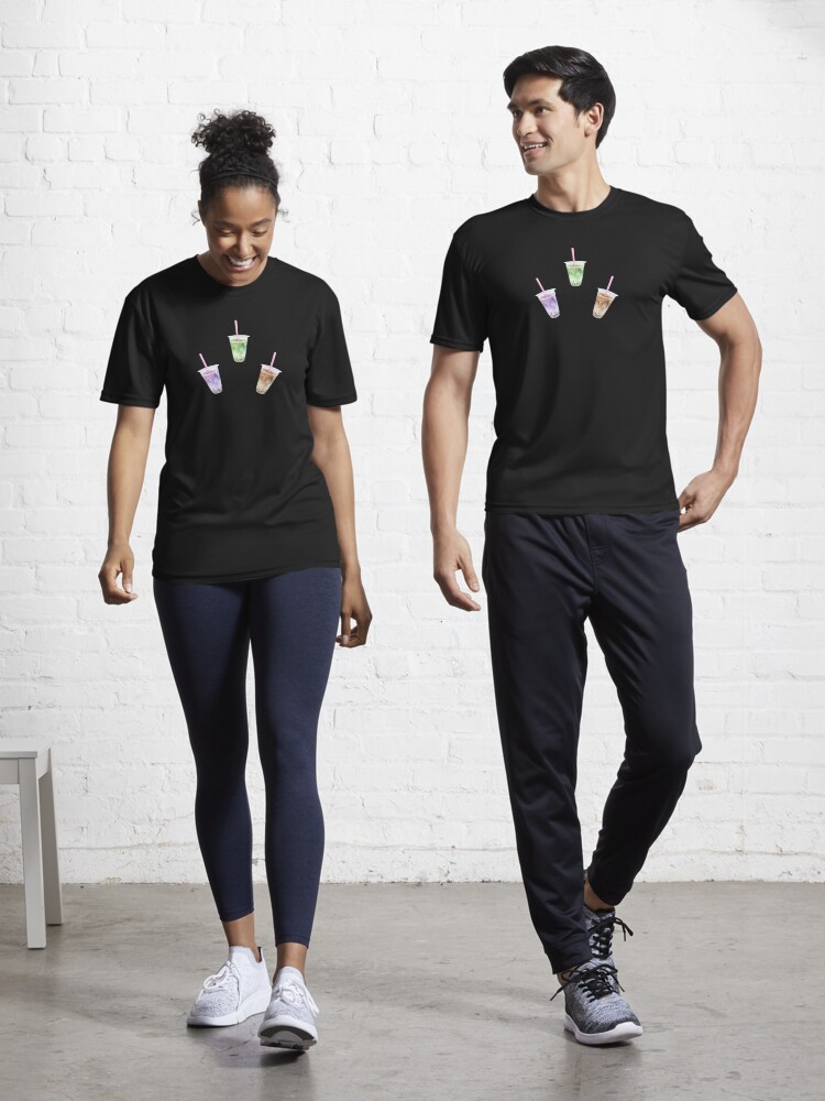 Imagen 1 de 7, Camiseta deportiva con la obra Lindo juego de té con leche Boba en acuarela, diseñada y vendida por emmaherren.