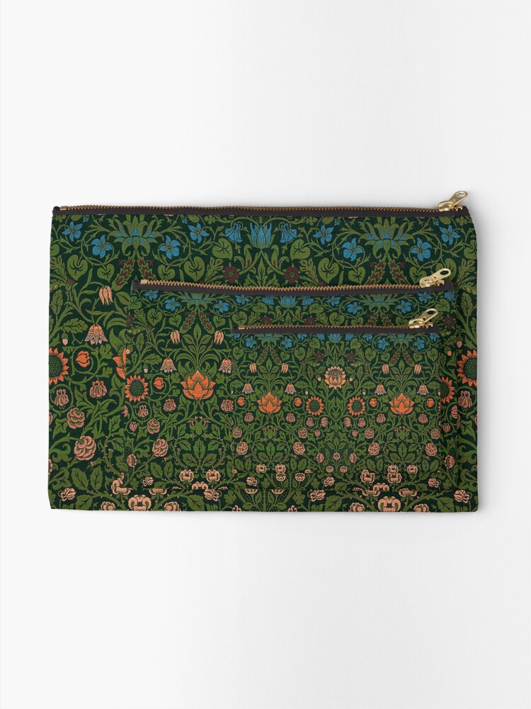 Alternate view of Violet and Columbine by William Morris, 1883 Zipper Pouch