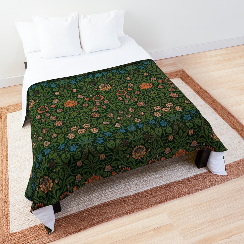 Violet and Columbine by William Morris, 1883 Comforter