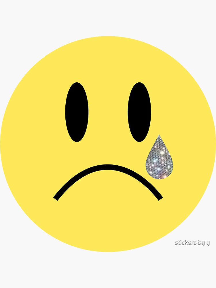 Sad Glitter Face | Sticker