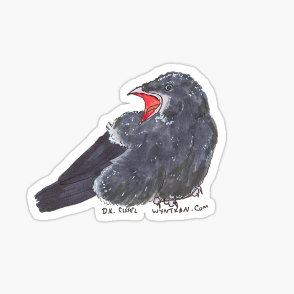 Baby Crow Sticker