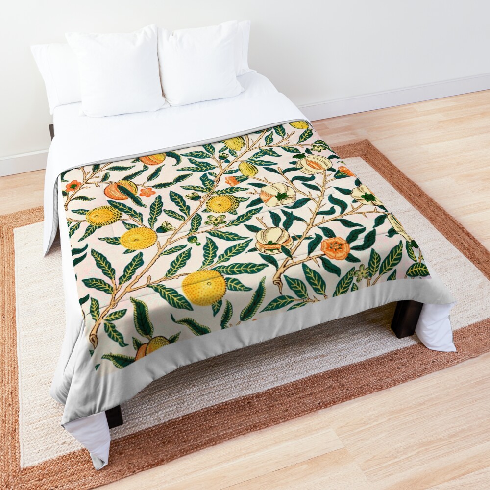 Fruit or Pomegranate by William Morris, 1865-66 Comforter