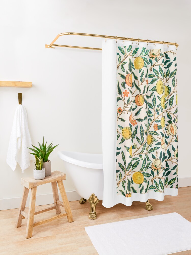 Alternate view of Fruit or Pomegranate by William Morris, 1865-66 Shower Curtain