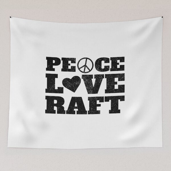 Item preview, Rafting - Retro Style - Peace Love Raft designed and sold by EstelleStar.