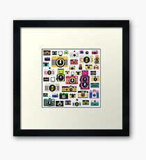 vintage camera pattern Framed Print