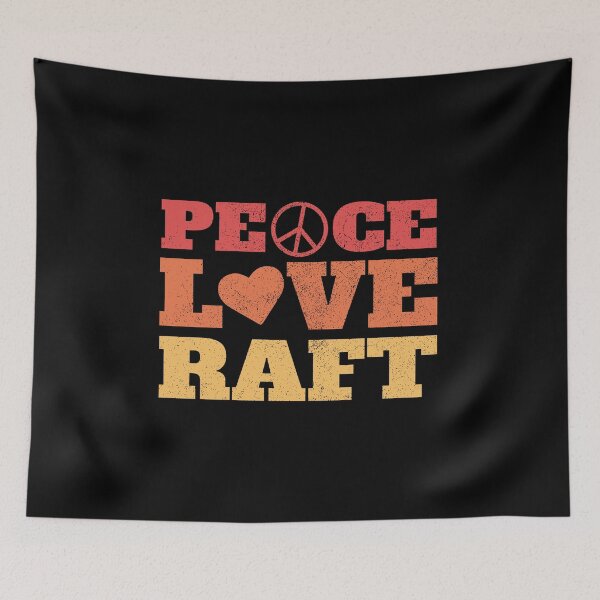Item preview, Rafting Gift - Retro - Peace Love Raft designed and sold by EstelleStar.