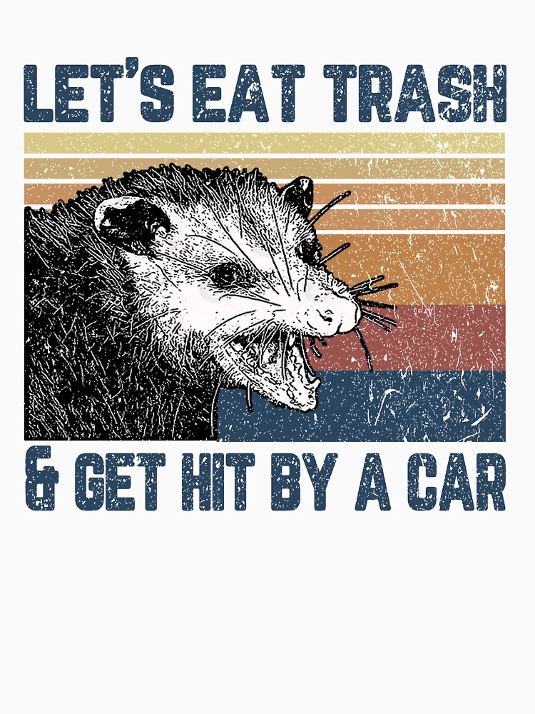 "Let's eat trash and get hit by car" Tshirt for Sale by SusanneFurst Redbubble lets eat