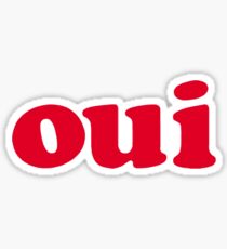 oui - red Sticker