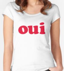 oui - red Fitted Scoop T-Shirt