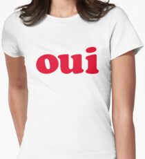 oui - red Women's Fitted T-Shirt