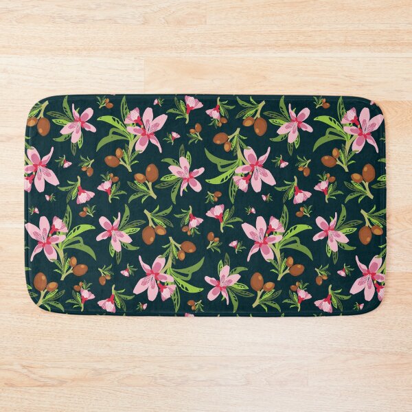 Item preview, Green & Pink Almond Flower Pattern designed and sold by lanolga.