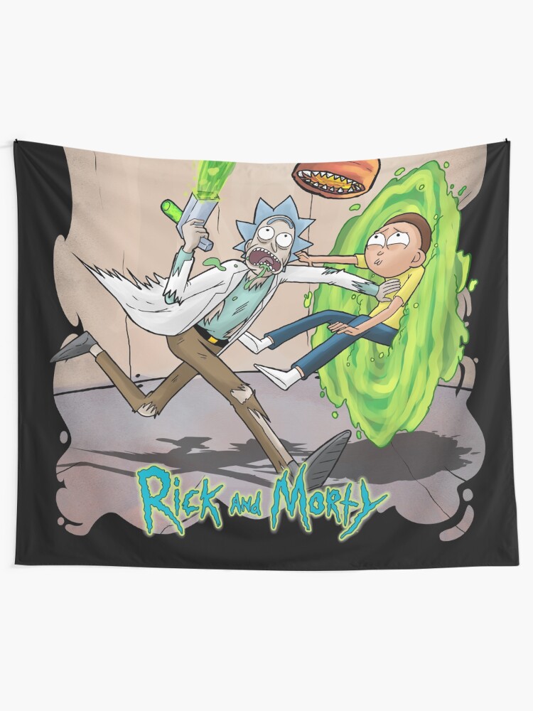 Alternate view of oh geezz! the monster appeared suddenly Tapestry