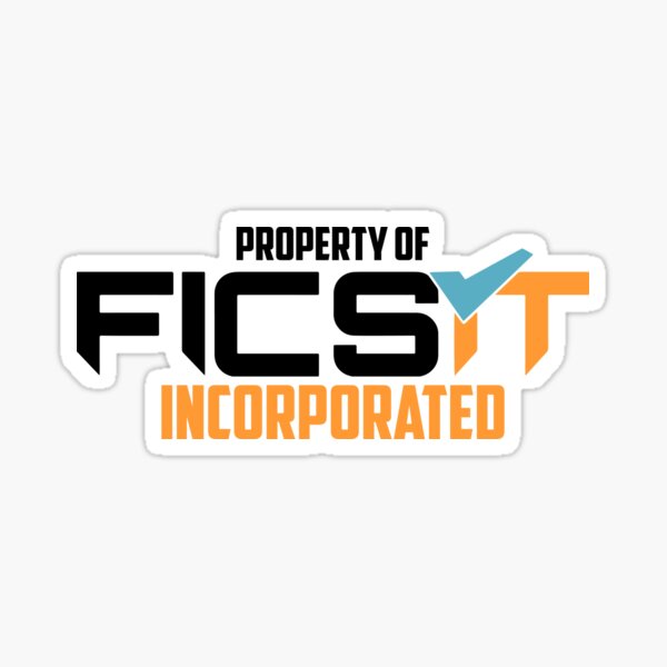 Propriété de l'emblème satisfaisant FICSIT Sticker