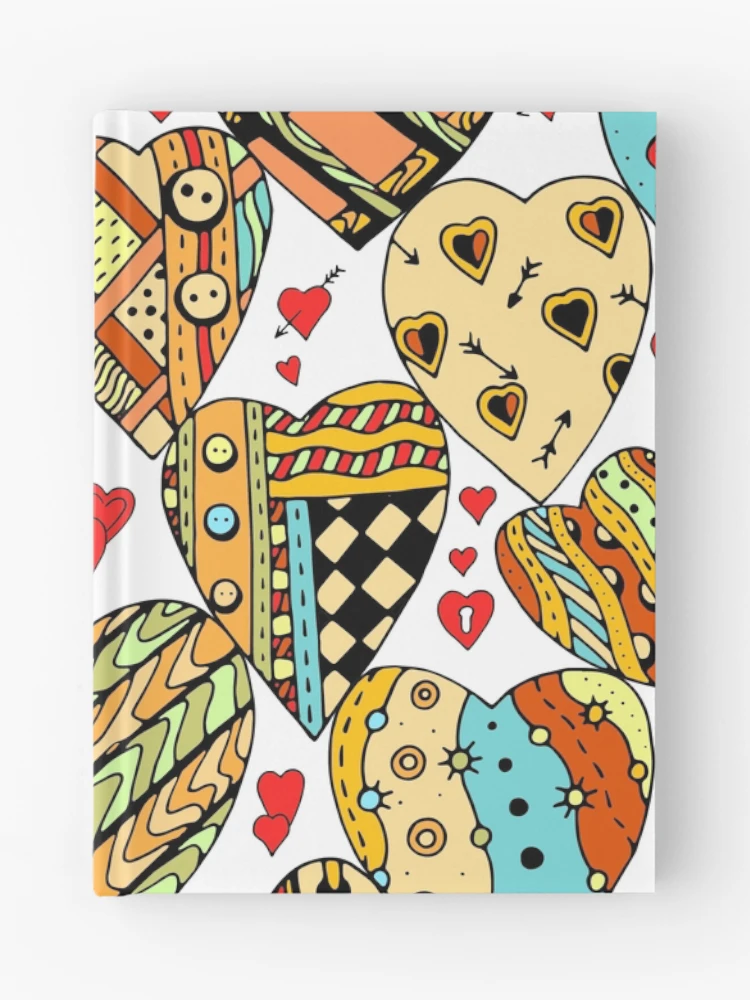 Thumbnail 1 of 3, Journal, Heart Patterns In Abstract Designs designed and sold by ecdato.