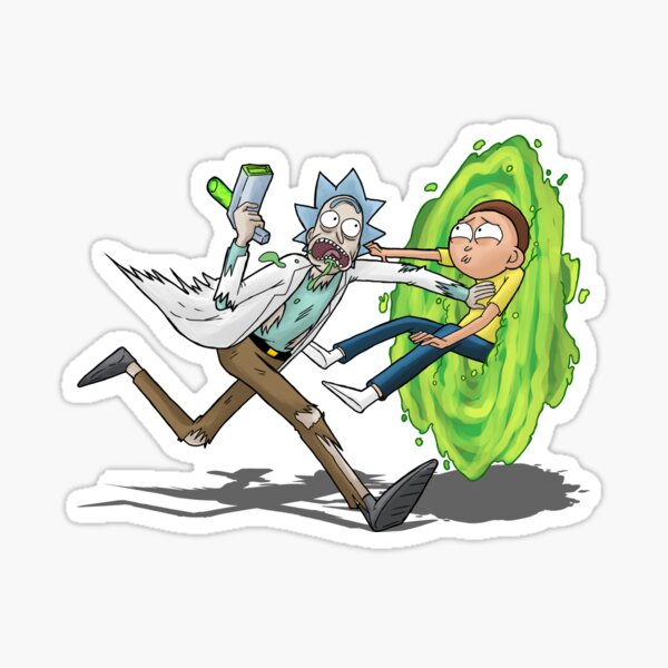get in the portal Sticker