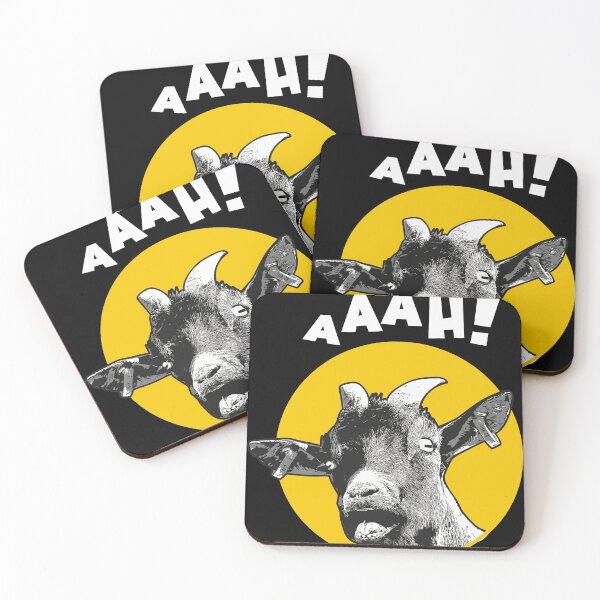 Item preview, Aaah! Screaming Goat design, Goat Tee, Farm Tee, Animal graphic designed and sold by Lisbob.