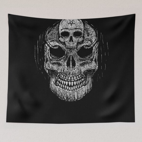 Item preview, DeathMetal Skull Head designed and sold by deathanarchy.