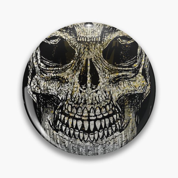 Item preview, Glittered Gold Skull Head designed and sold by deathanarchy.