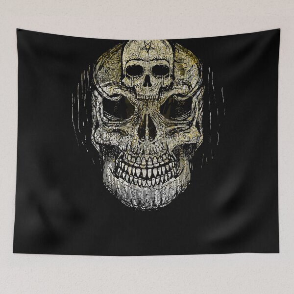 Item preview, Glittered Gold Skull Head designed and sold by deathanarchy.