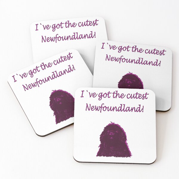 Item preview, Newfoundland dog pink designed and sold by Moonyflower.