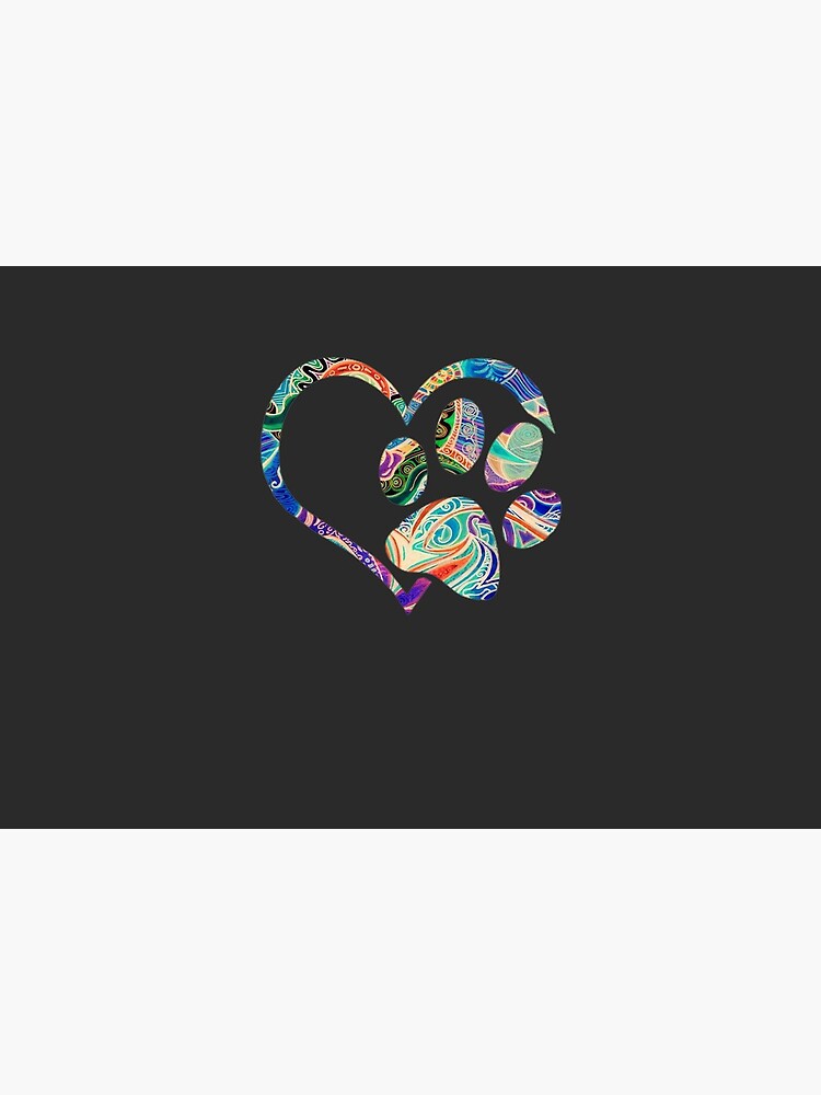 Pawprint Tie Dye Rainbow Inspired Dog Paw print gift by OzkutHalman